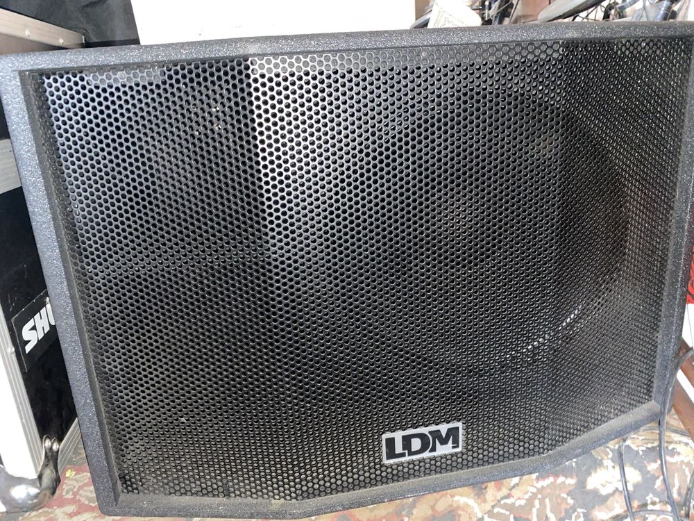 Kolumny, bas, powermixer, zestaw nagłośnieniowy LDM, moc 2400W RMS