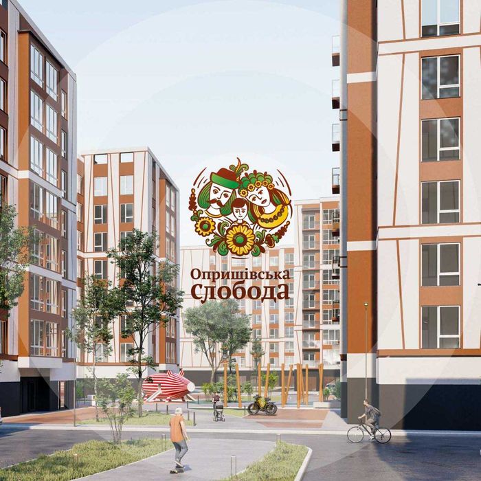 Однокімнатна квартира 38,2м з ФРАНЦУЗЬКИМ балконом Опришівська слобода