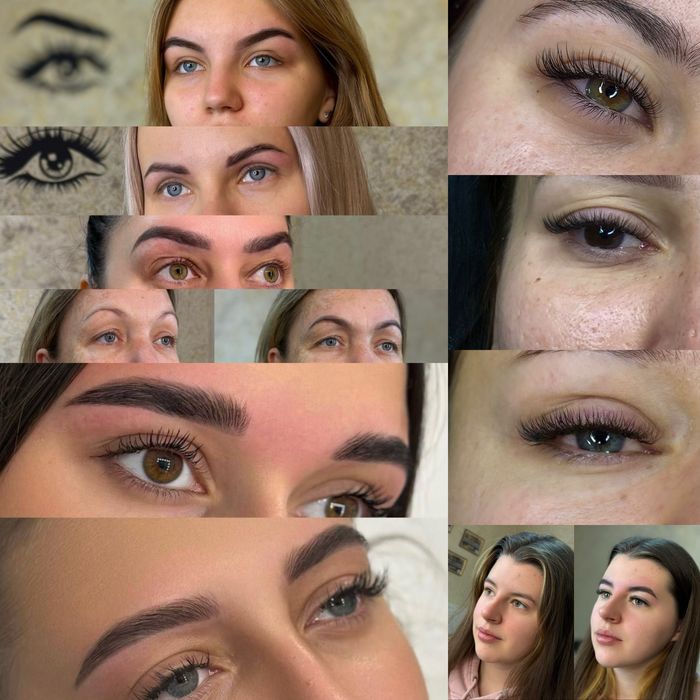 Наращивание  ресниц / корекция бровей.