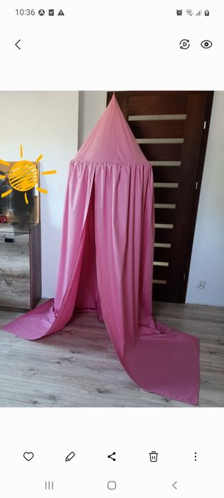 Baldachim ciemny różowy