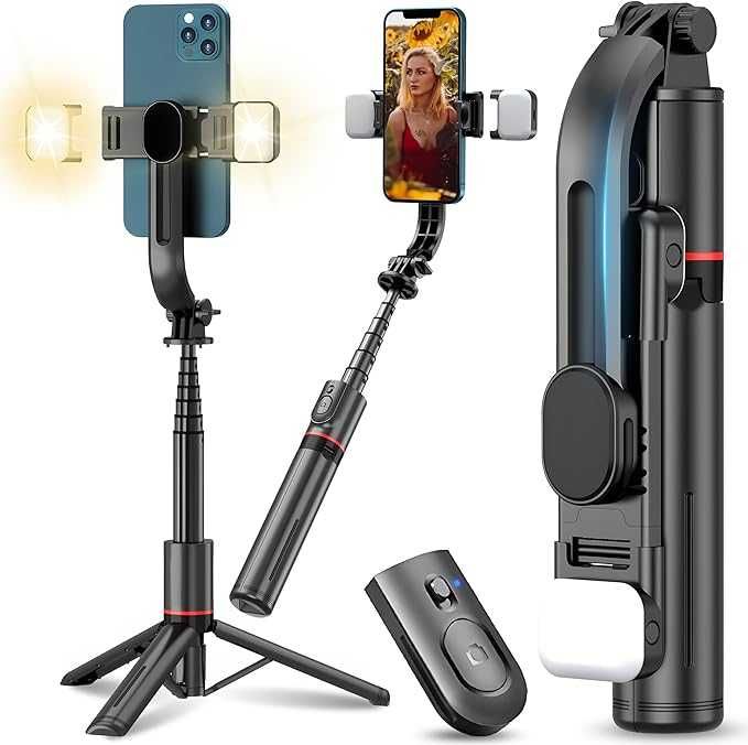Retoo Selfie Stick Bluetooth tripé extensível candeeiro 3 em 1 até 110