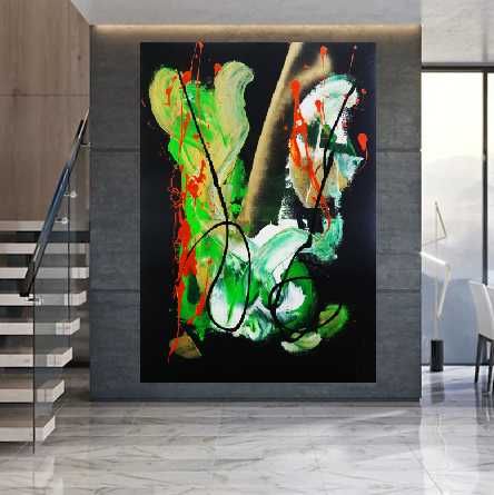 Obraz nowoczesny abstrakcja 70cm x 100cm "BLOOM" NOWOŚĆ 2025