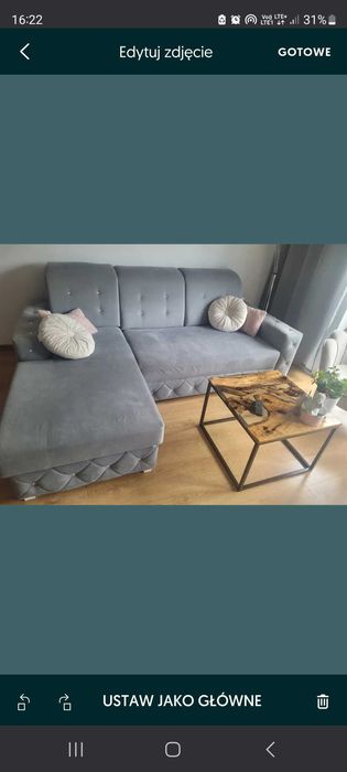 Piękny #narożnik #sofa #glamour #szary