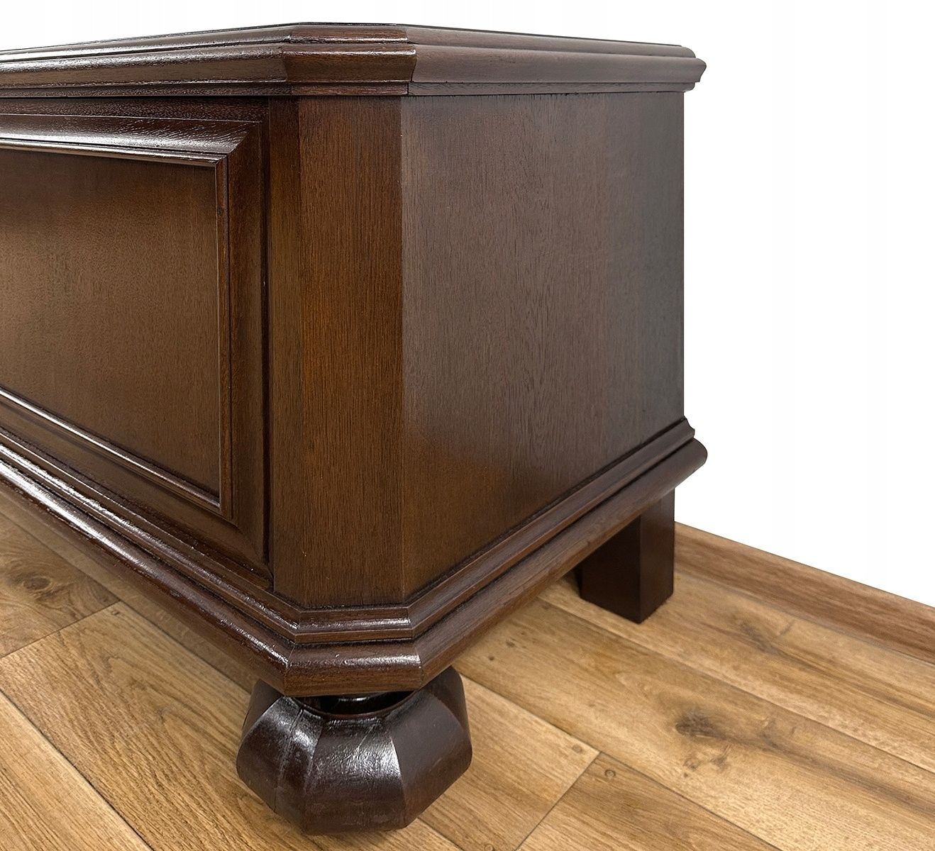 KOMODA PODEST dluga niska SZAFKA pod TV RTV antyk 2 szuflady 220 cm dł