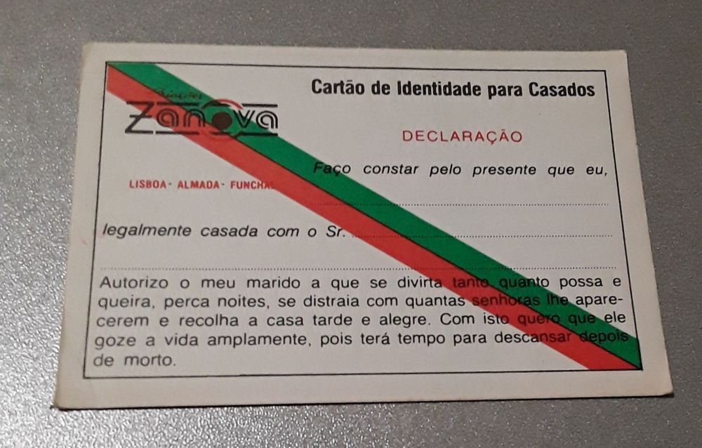 Calendário de bolso antigo e raro - 1989