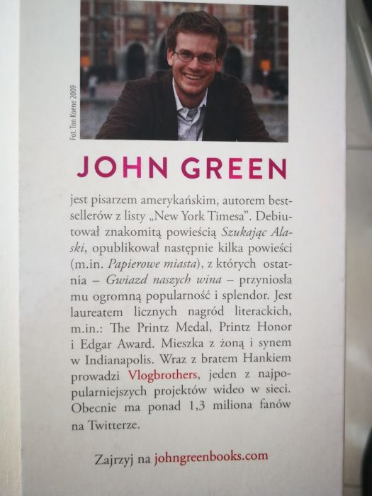 Papierowe Miasta druga książka gratis John Green