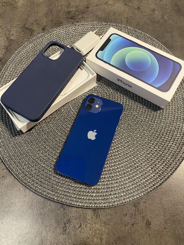 Iphone 12 64GB blue stan bdb komplet