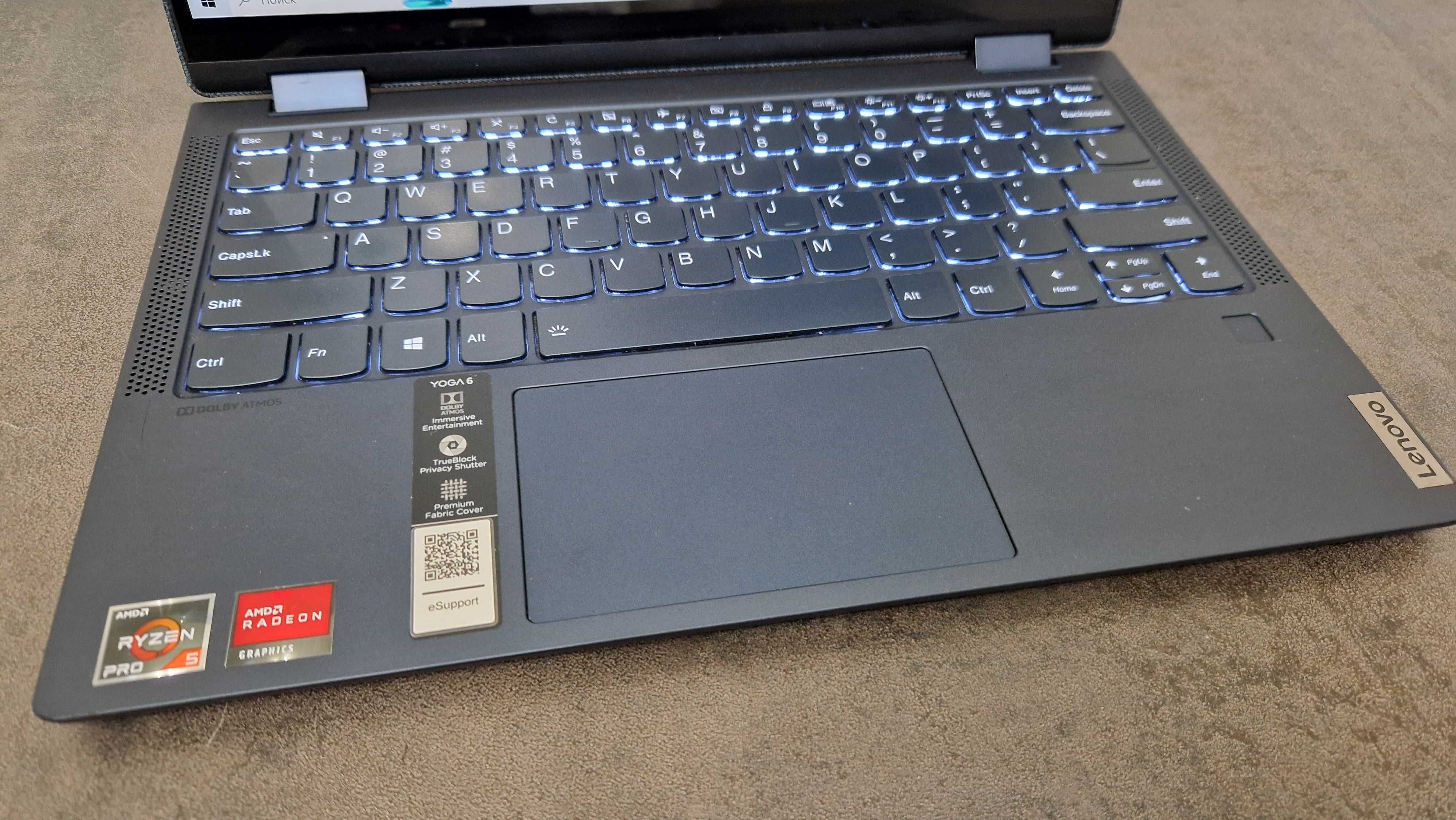 Ноутбук Lenovo Yoga 6/AMD Ryzen 5 4650U/8озу/512ссд/Трансформер