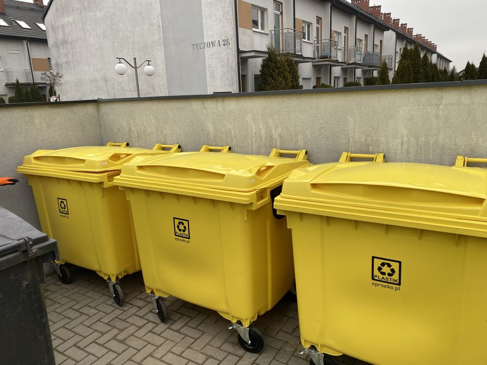 Pojemnik kosz kubeł kontener 1100 l bio odpady śmiecie eko segregacja