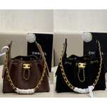 Сумка Chanel 25 Small Handbag in Suede шоколадна, чорна