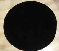 Dywan RABBIT-FUR czarny koło średnica 100 cm antystatyczny