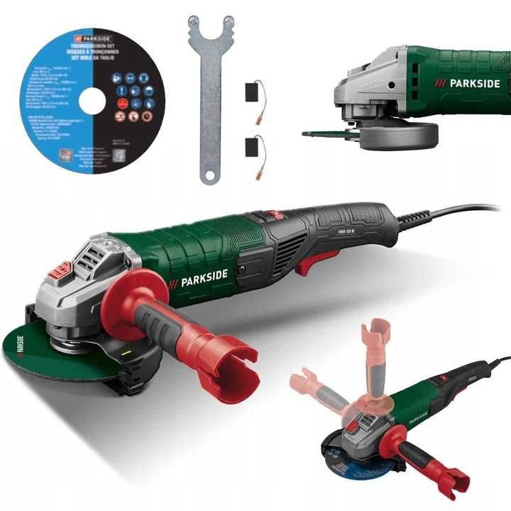 PARKSIDE Szlifierka Kątowa sieciowa 1200W Ø 125mm + tarcza PWS 125 I8