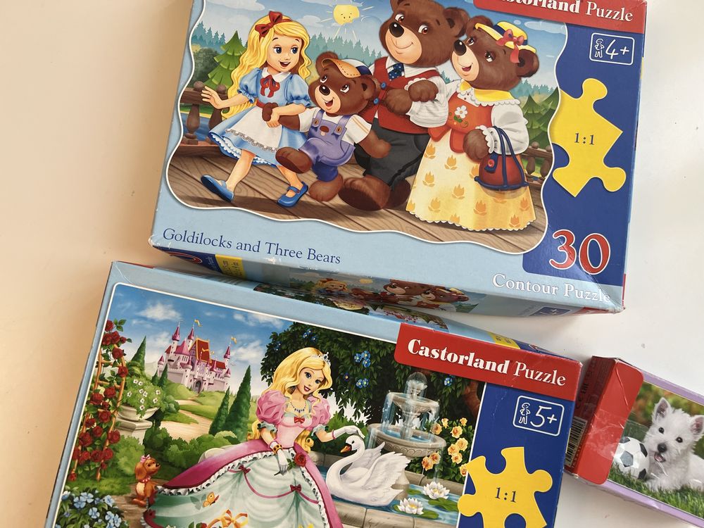 Okazja! Puzzle dla dziewczynki 3 pudełka