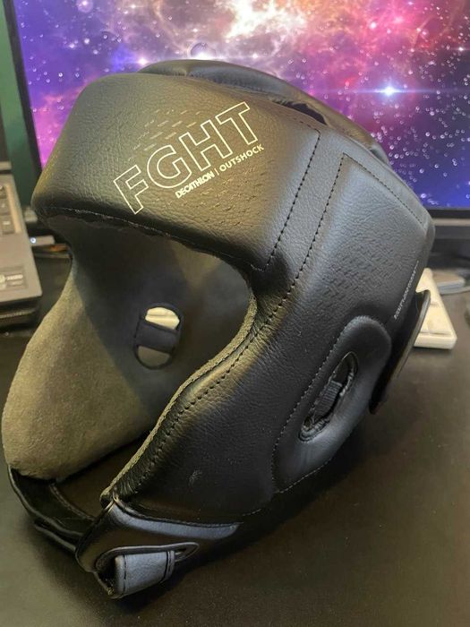 Шолом відкритий для боксу, ММА, для дорослих - Чорний