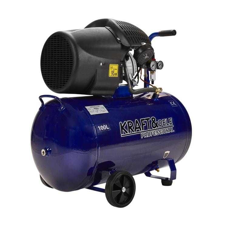 KOMPRESOR OLEJOWY 100L 2 Manometry Sprężarka Olejowa 2 Tłoki 3KW 8 BAR