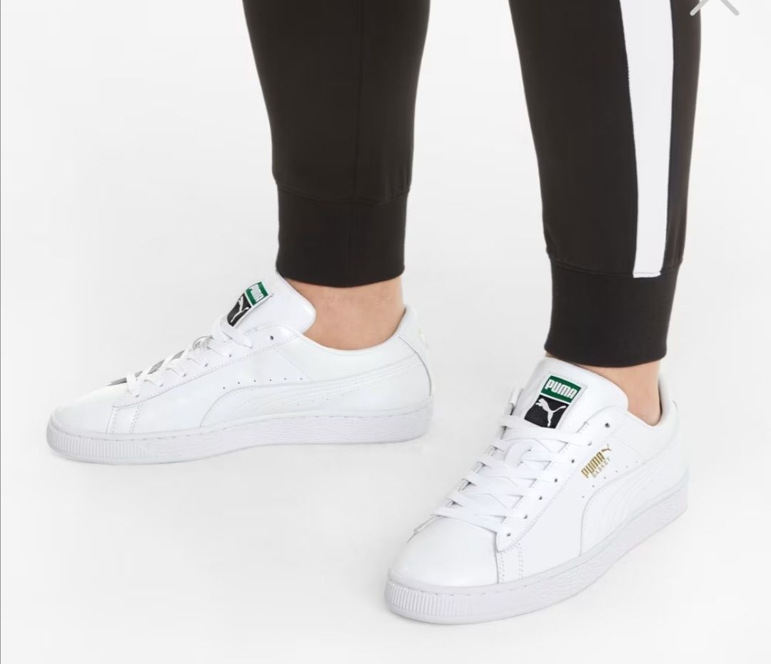 Puma Basket білі шкіряні кросівки