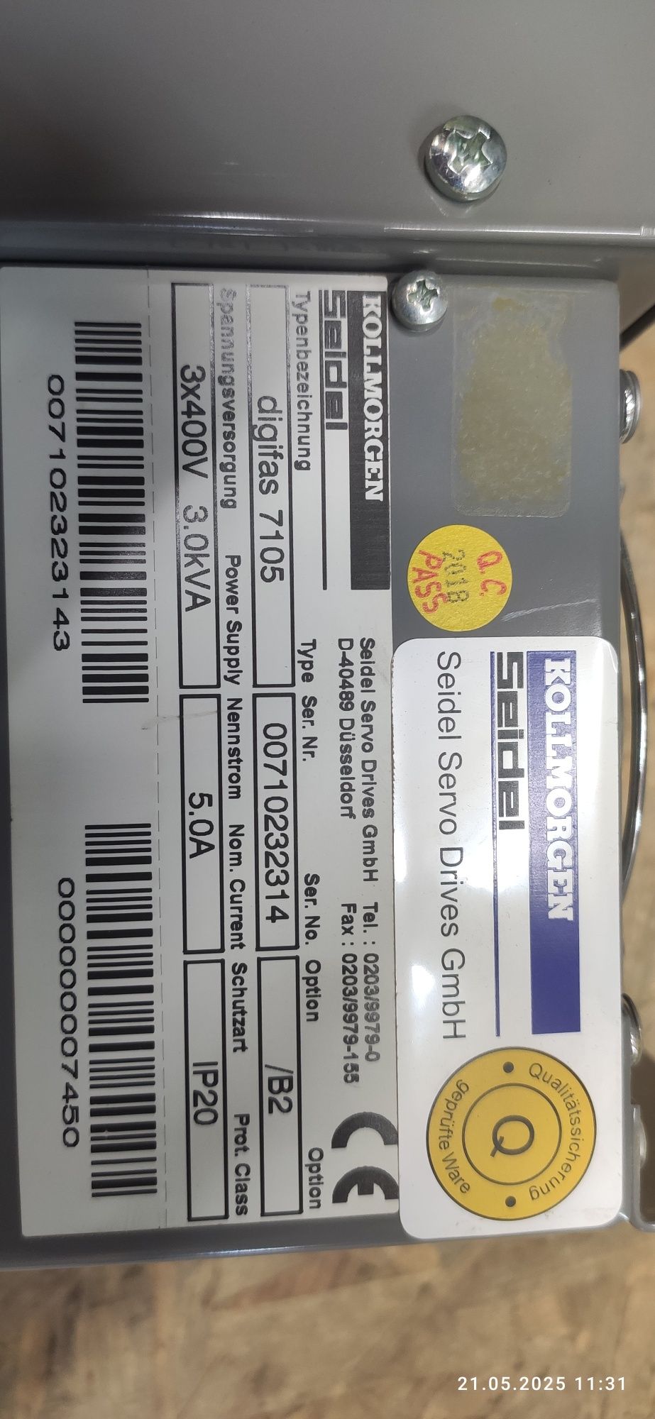 Серво привід. Seidel digifas 7100. 3.0 kWt.