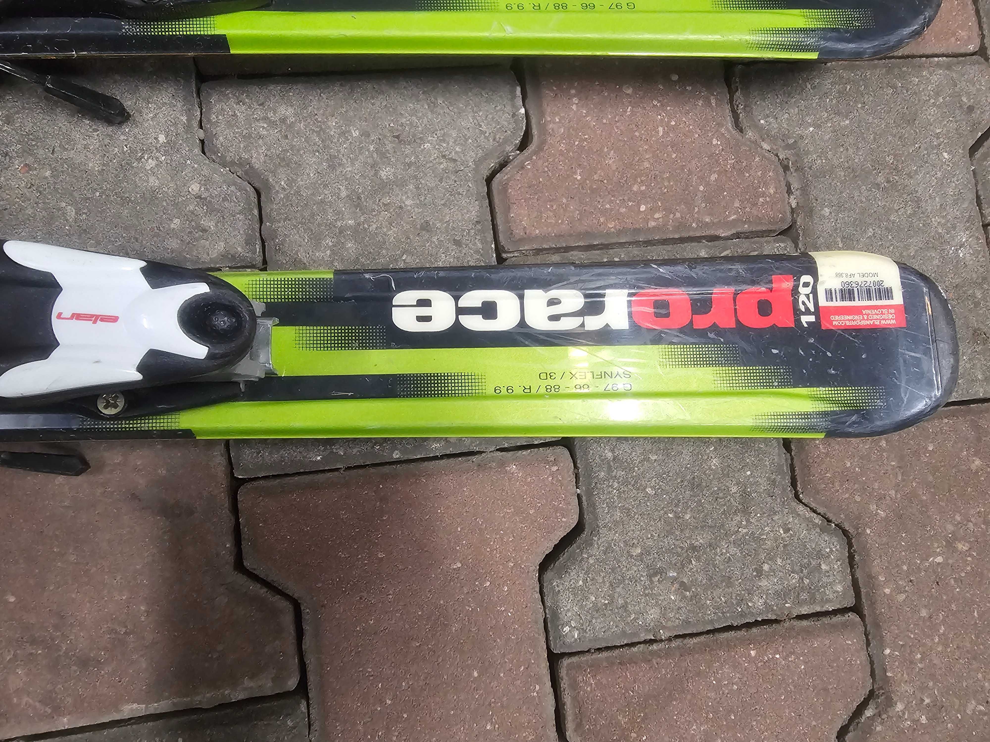 Narty Elan 120cm z kijkami oraz butami