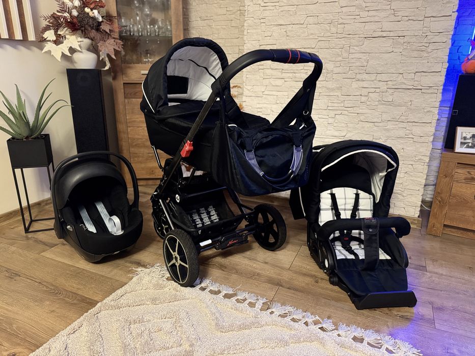 Hartan VIP 3w1 + Cybex Platinum –wózek, gondola, nosidełko, spacerówka