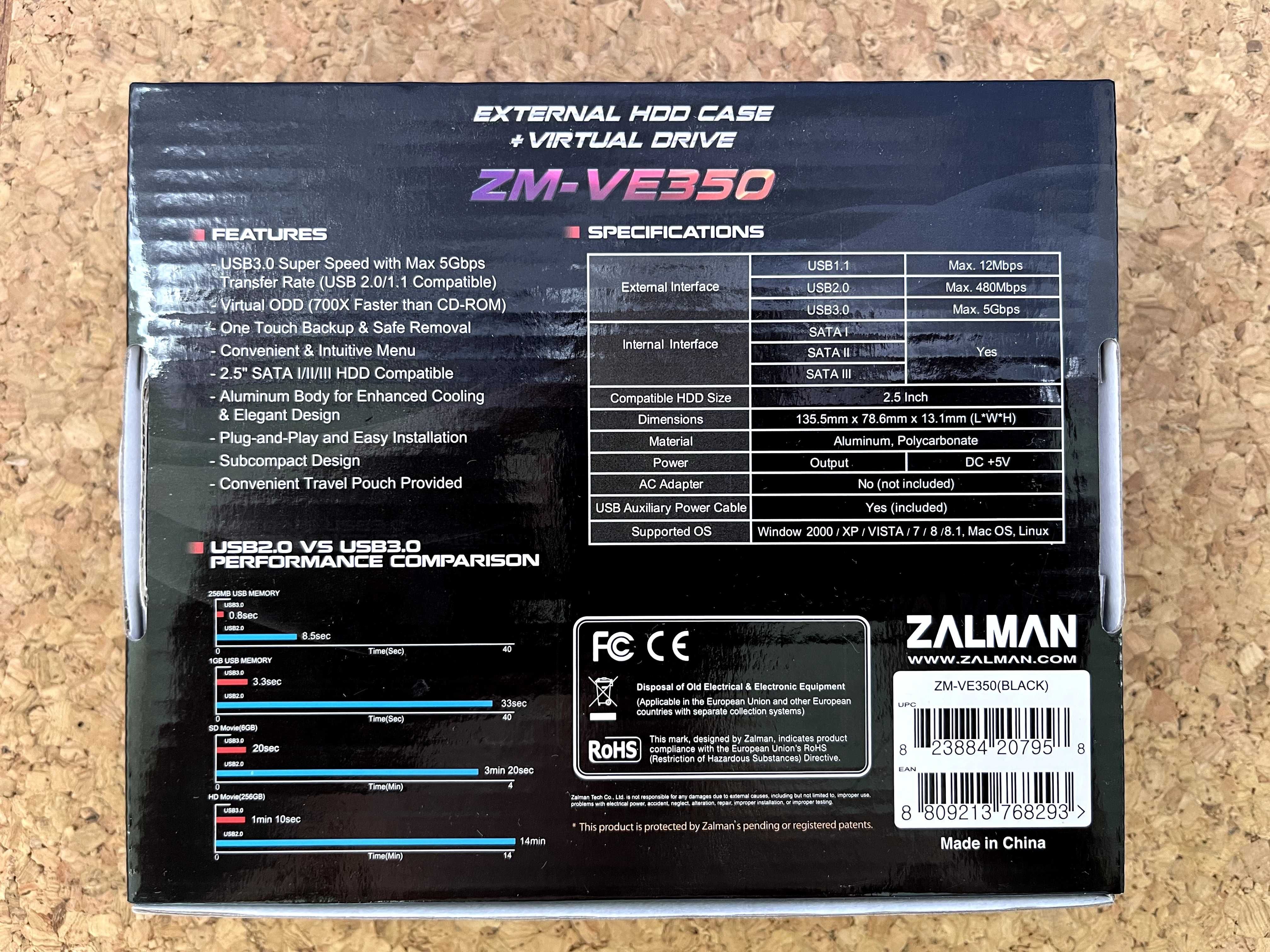 Кишеня зовнішня Zalman ZM-VE350