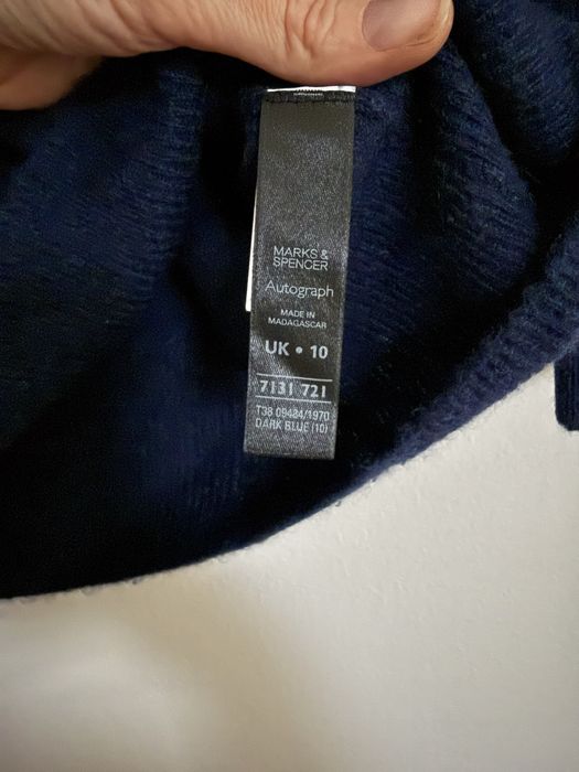 Sweter kaszmir S/M granat