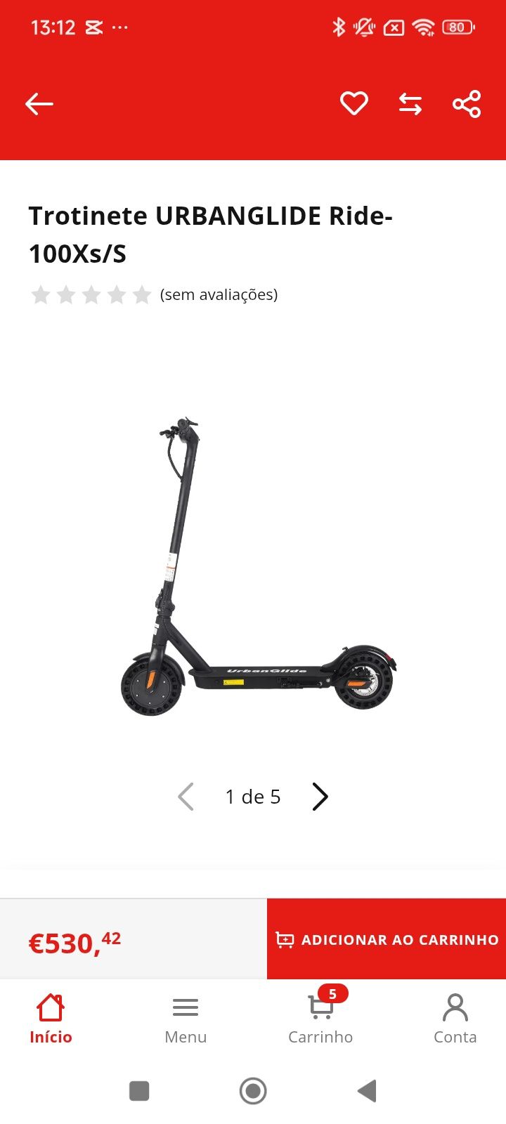 Trotinete 100xs/S com assento 298€ sem assento 250€