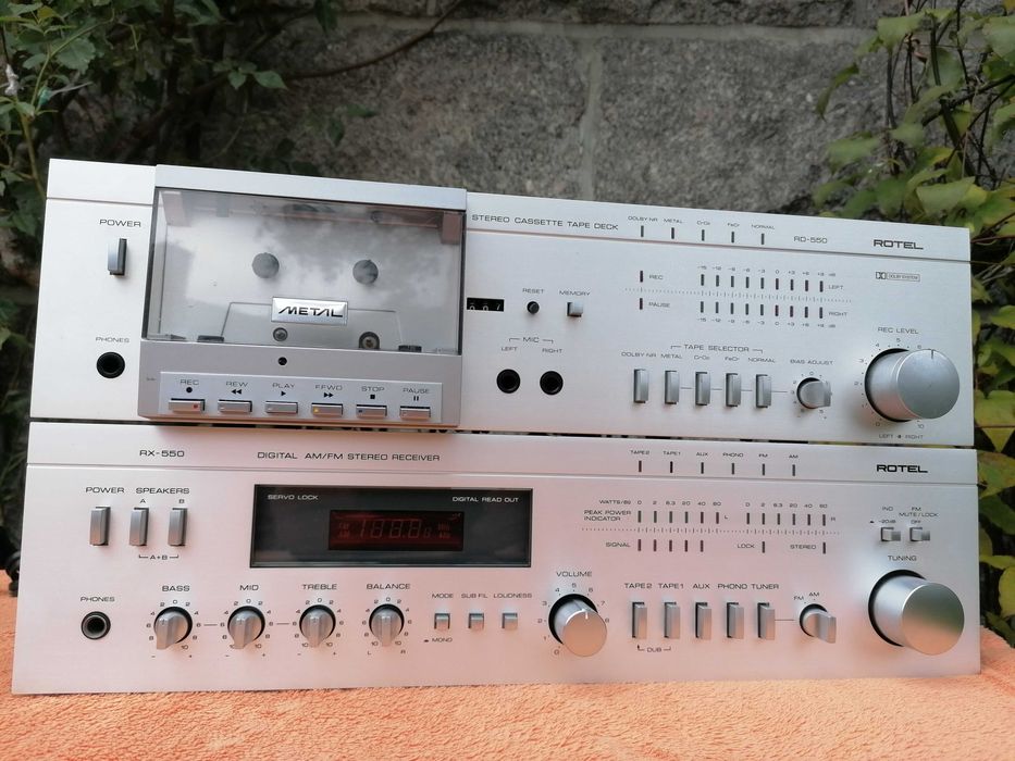 ROTEL RX-550 RD-550 Japońska Wieża Stereo Prl