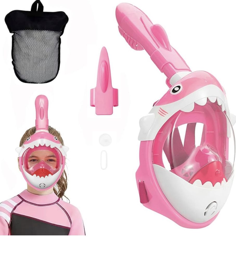 Maska do snorkelingu Pełnotwarzowa dla dzieci