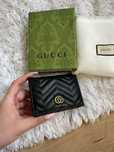 Czarny portfel gucci maly damski