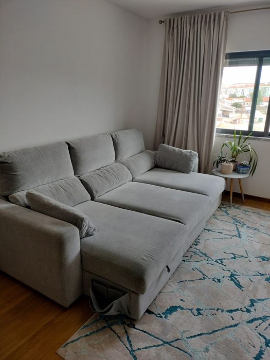 Sofá Chaise Cizento