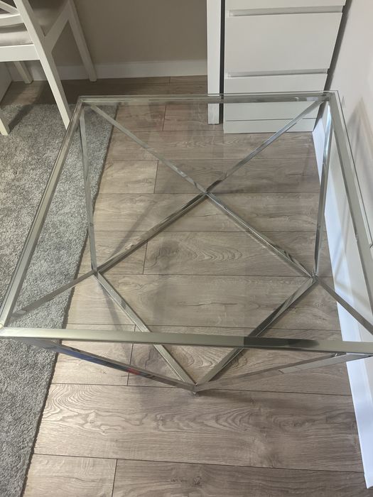 Stolik szklany glamour