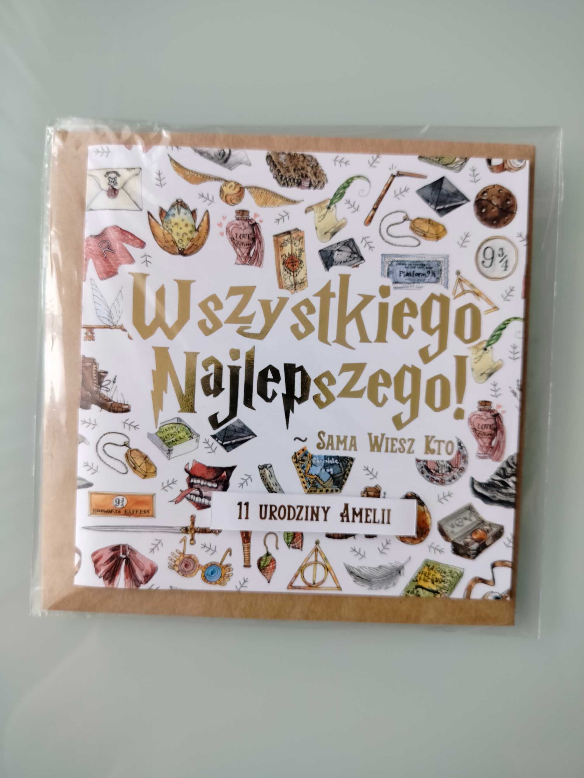 Kartka urodzinowa Harry Potter - 11 urodziny Amelii (nowa)