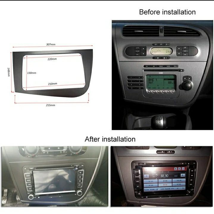 Auto Rádio Android de 9" Para Seat Leon Internet GPS Bluetooth Canbus