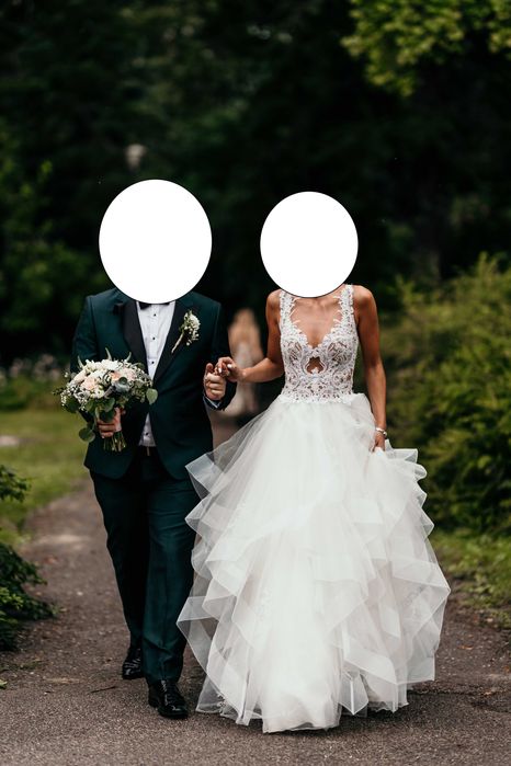 Przepiękna suknia ślubna rozmiar 36, wszyty biustonosz, nowa za 5790