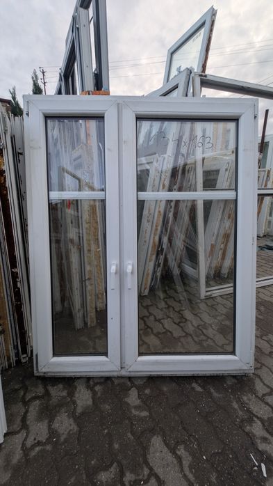 KR HAUS okno 135x160 kamieniczne DWUSKRZYDŁOWE używane drzwi POZNAŃ