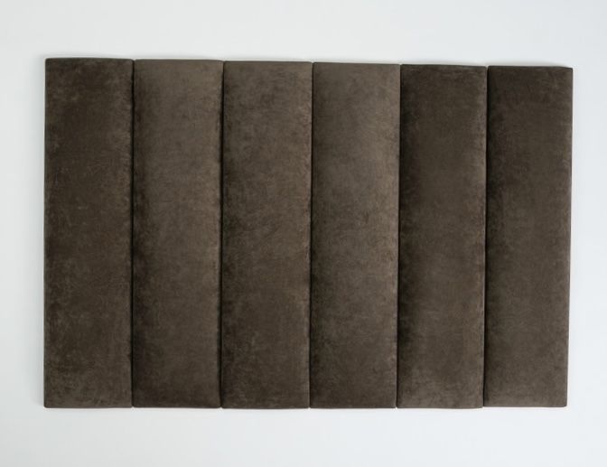 Самоклеюча м'яка стінова панель для ліжка 15см х 60см мм ШОКОЛАД