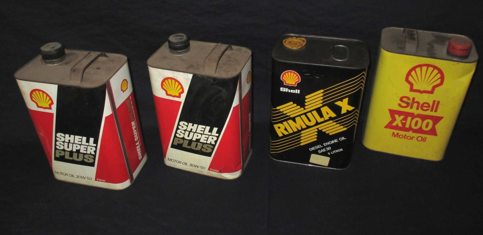 Latas de Óleo Vintage Shell Sacor Mobil