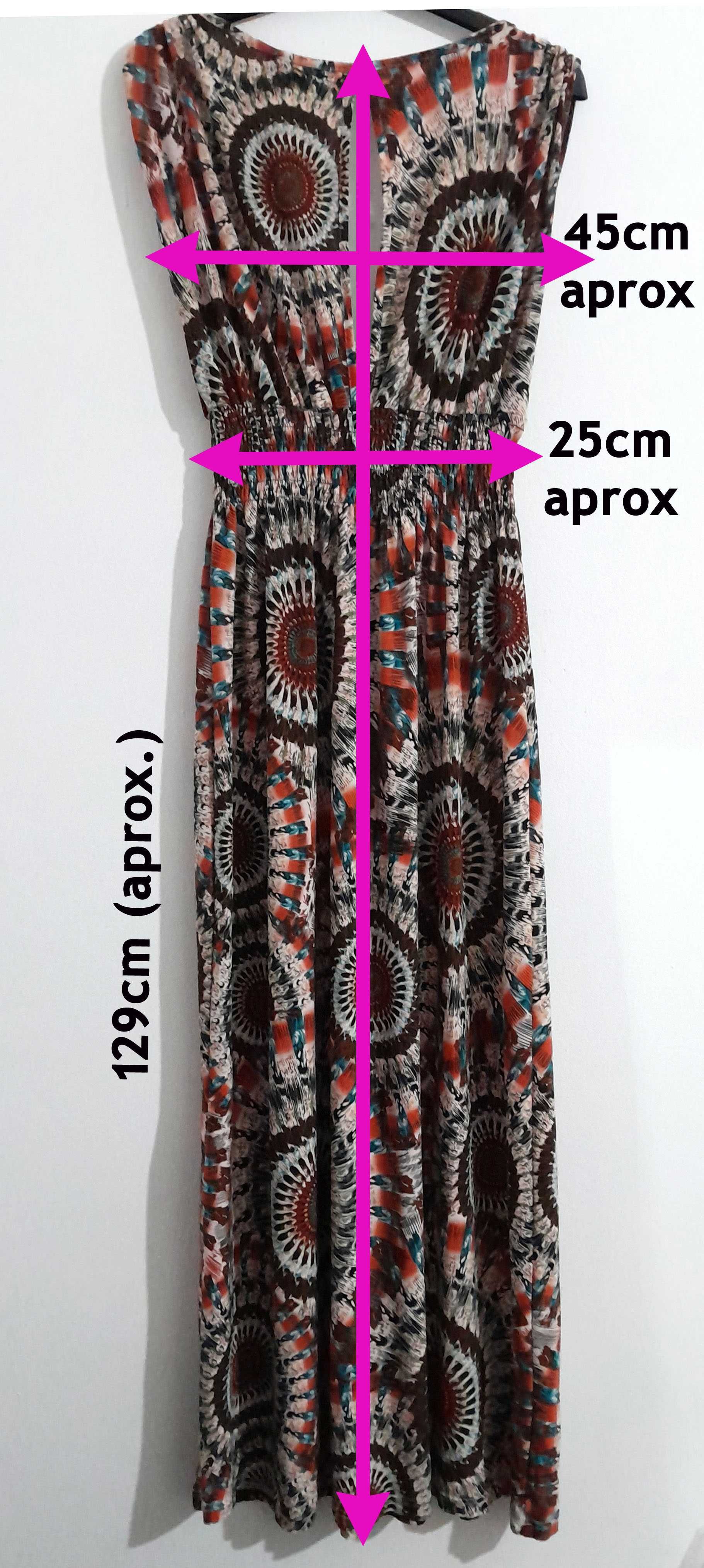 Vestido comprido padrão mandalas da Natura T: S