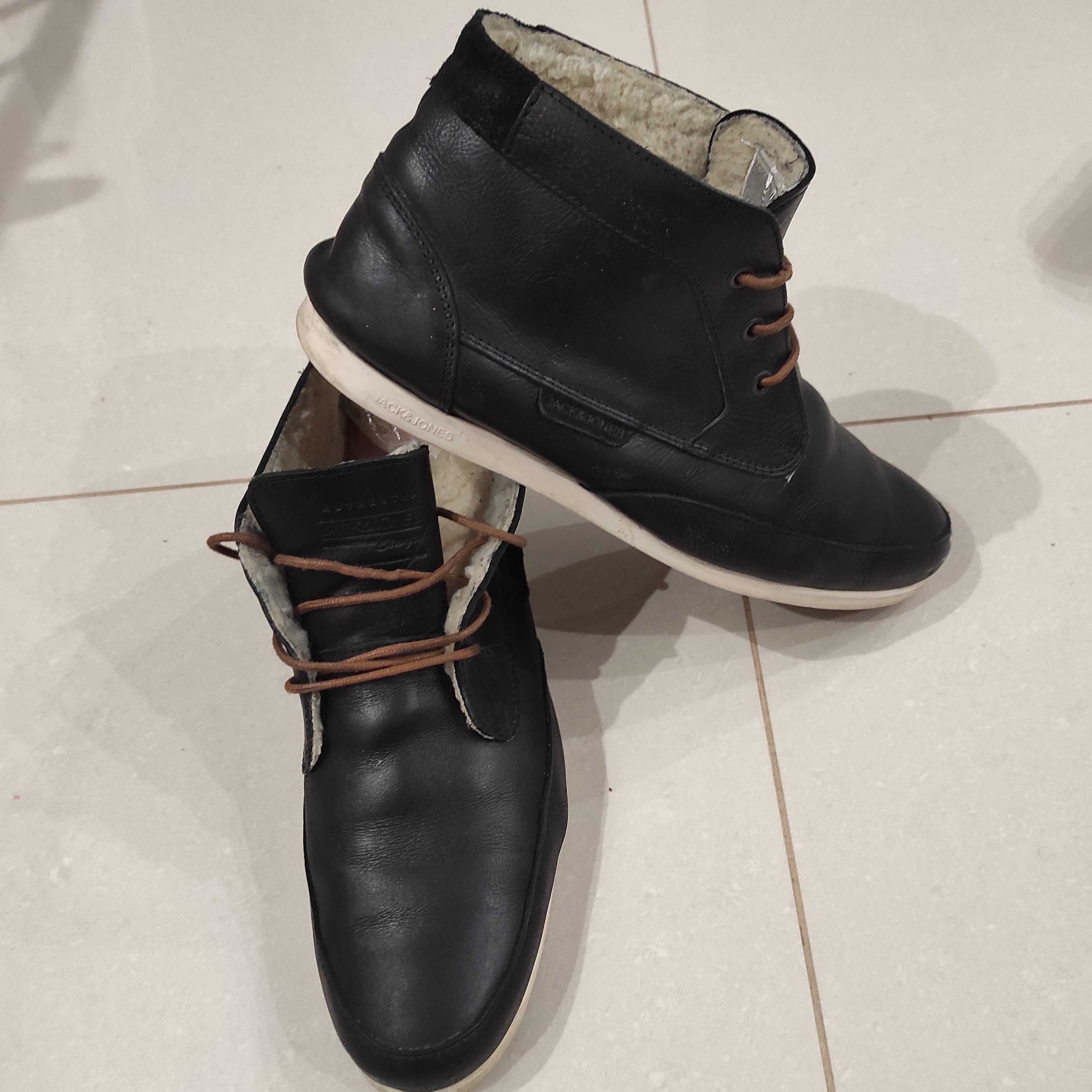 Buty Zimowe Skórzane Jack & Jones Euro 45