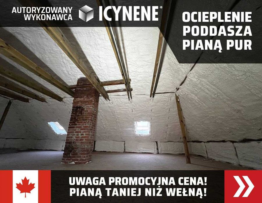 Ocieplanie Pianą PUR Ocieplenie Poddasza Piana PUR Ocieplanie Celulozą