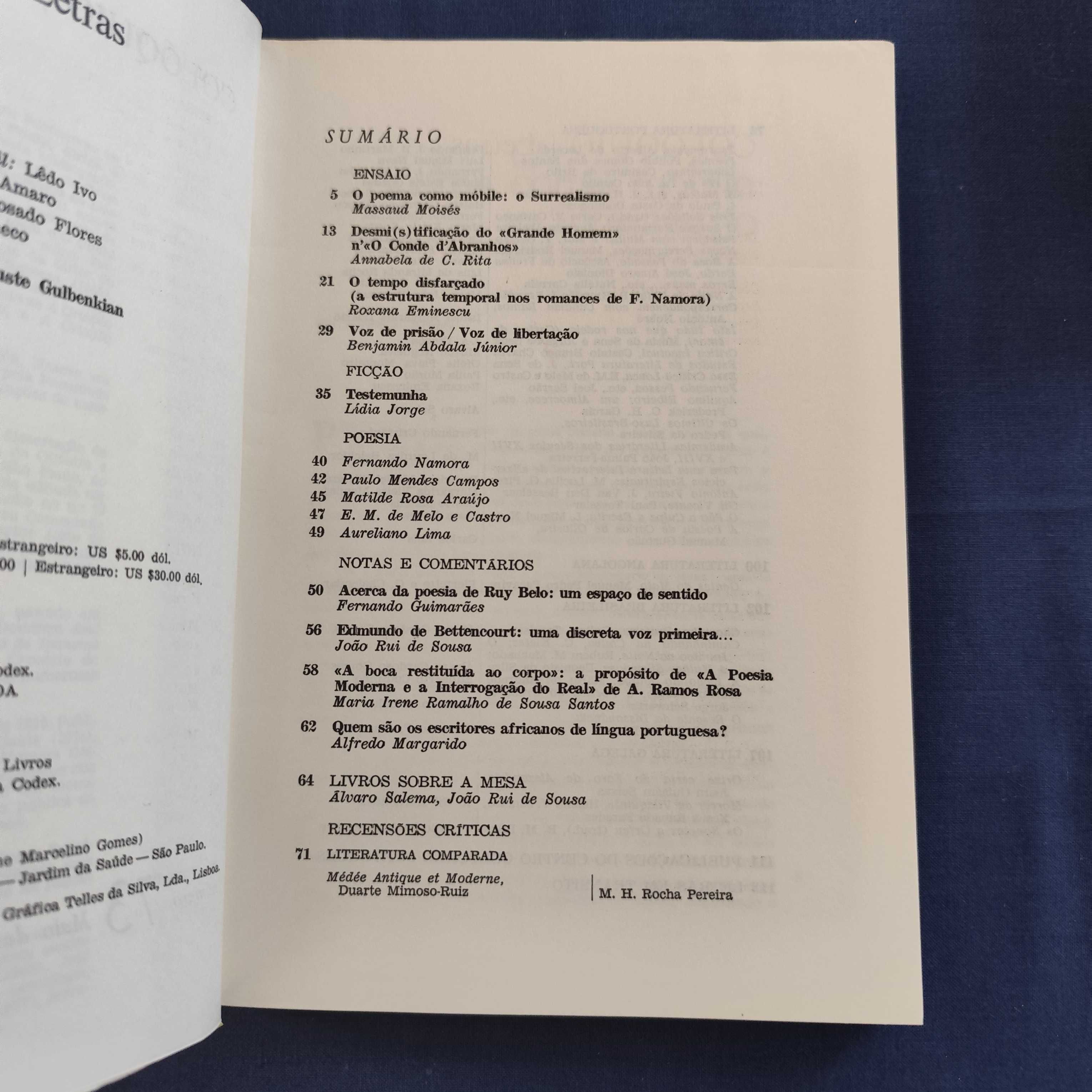 Revista Colóquio Letras 73 - Maio 1983