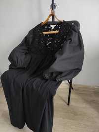 Чорна сукня плаття шикарное чёрное платье с объемными рукавами от h&m