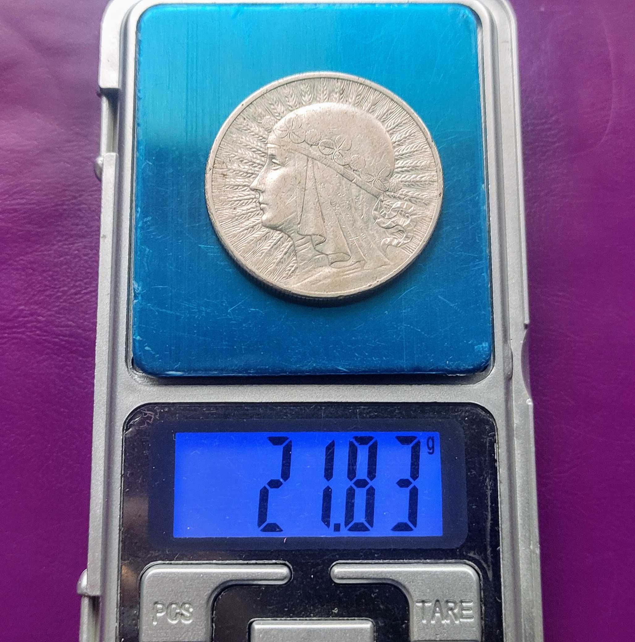 Moneta II RP 10 zł 1932 ''GŁOWA KOBIETY''  bzm - Srebro - Oryginał !