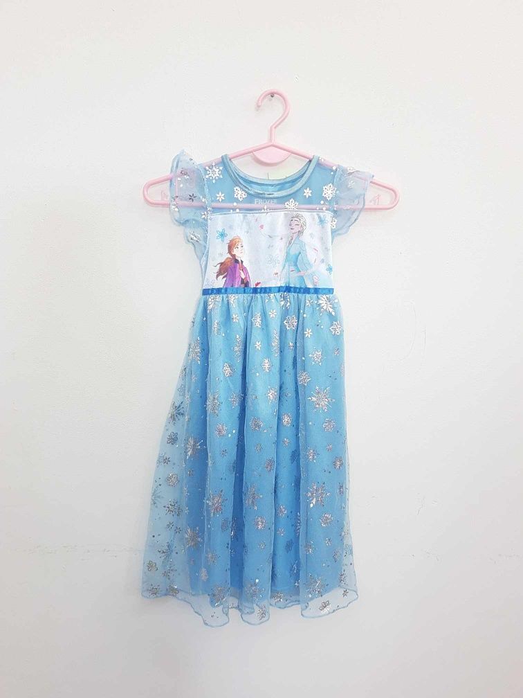 Sukienka przebranie Elsa Kraina Lodu rozmiar 104 110 cm. A1589