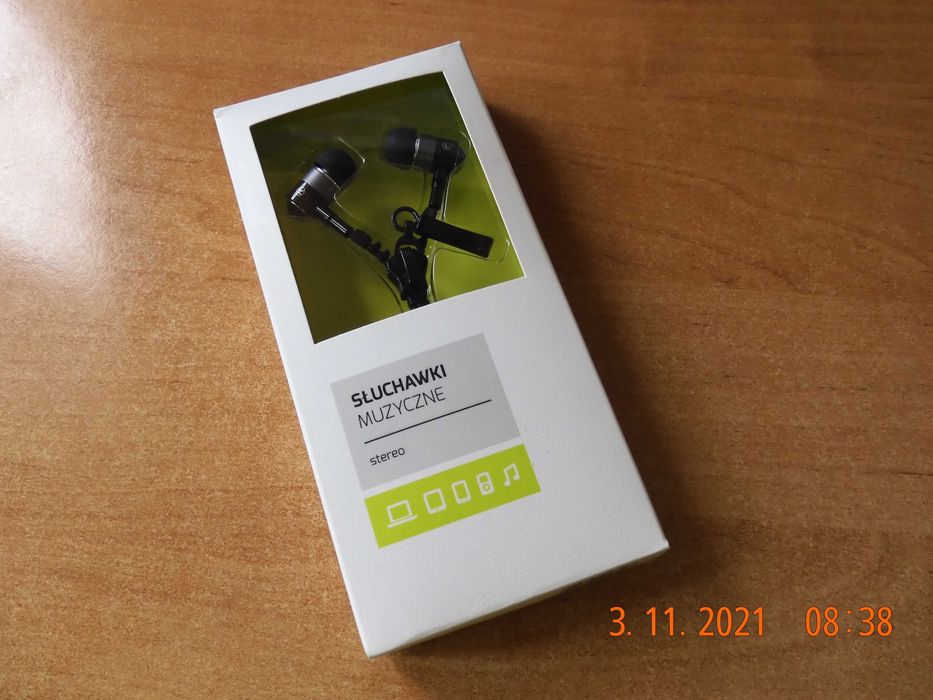 Słuchawki muzyczne stereo MyPhone zamek YKK