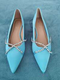 Sapatos Azul Novos