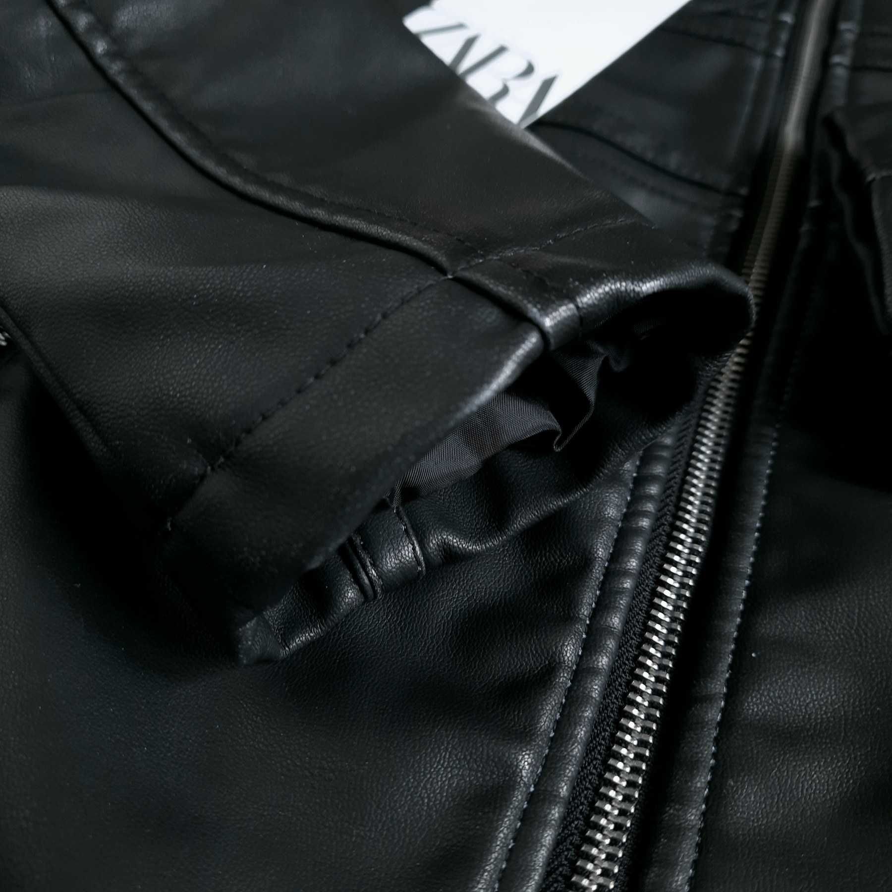 Нова куртка Zara на 9-10 років, 140. Косуха шкіряна еко шкіра зара