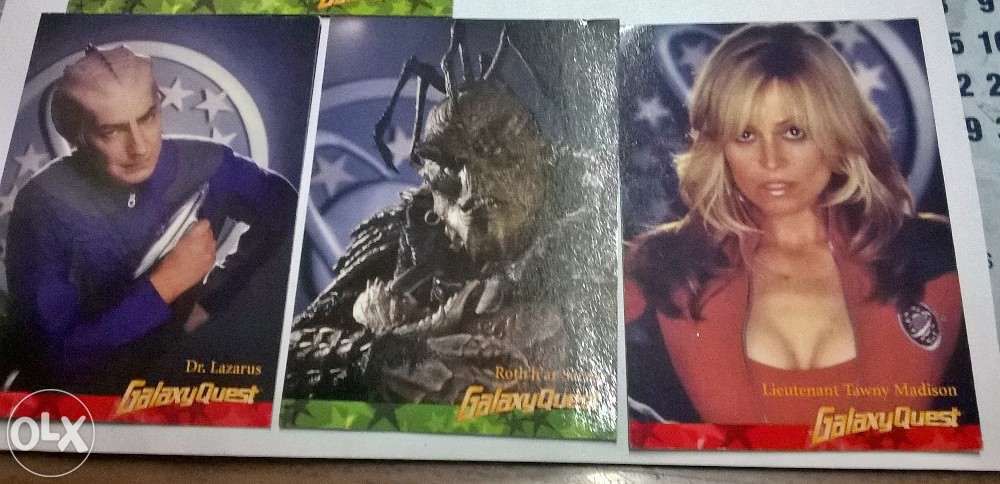 Set 8 cartas diferentes da série Galaxy Quest de 99 estando como Novas