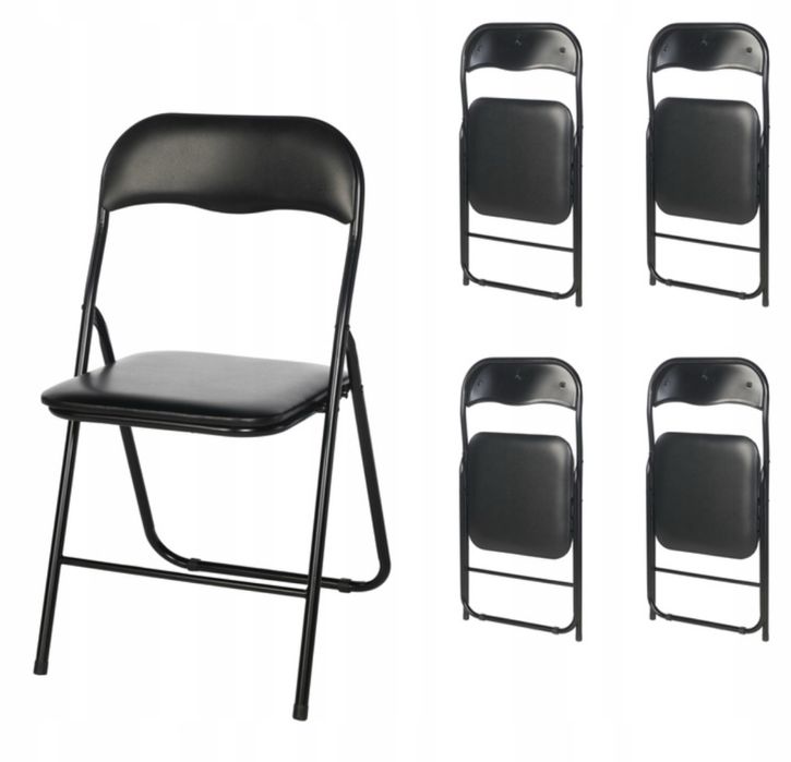 4x Krzesło Składane Ogrodowe Cateringowe Turystyczne Zestaw Krzeseł