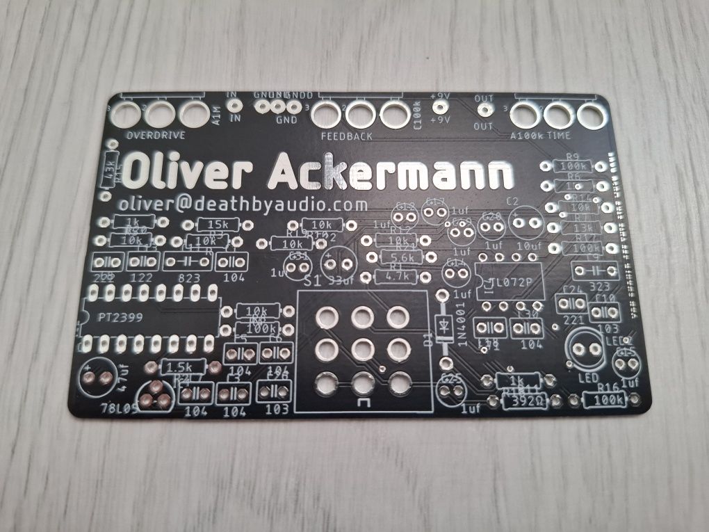 Death By Audio Fuzz Delay płytka PCB